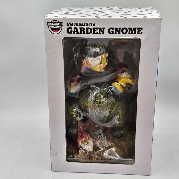 New garden gnome - the massacre 9 in tall new in box dinosaur eating gnomes - Picture 7 of 10